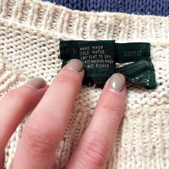 Vintage Cullinane Hand Knit Floral Embroidered Sweater‎ - Picture 5 of 8